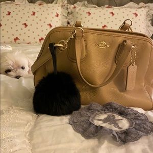 Tan small coach bag